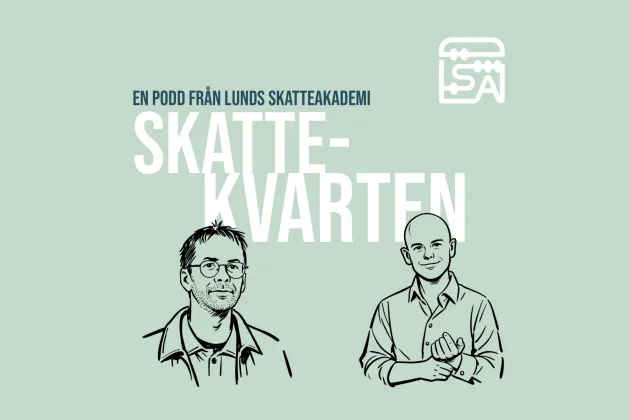 Poddens logotyp med Axel och Richard. Illustration.